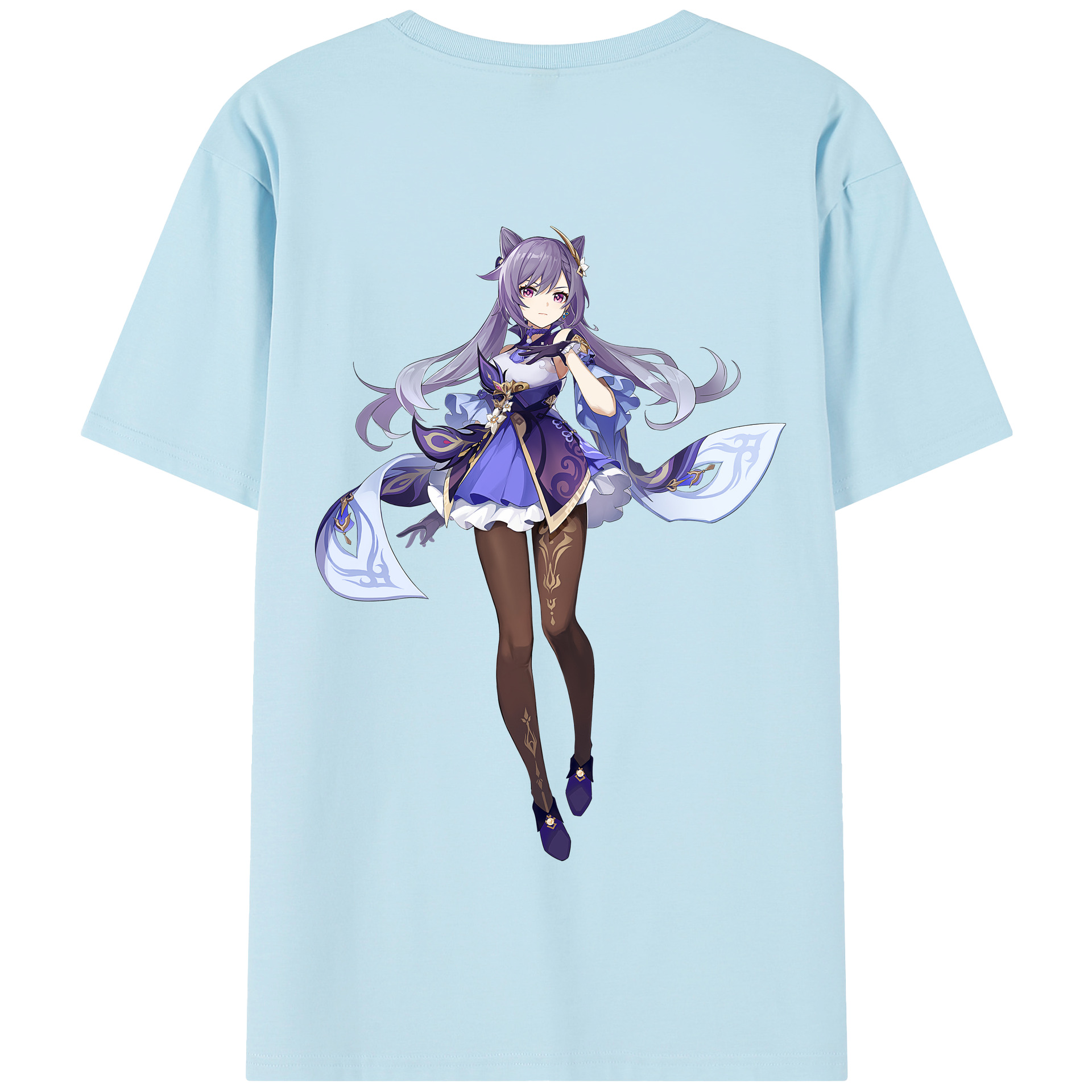 げんし神 刻晴 こくせい genshin Kokusei 綿100％半袖Tシャツ（背面プリント）